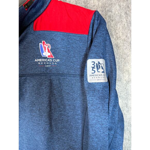 Vineyard Vines Performance Womens 2017 Americas Cup 1/4 Zip Packable Hood - Med - Picture 2 of 10